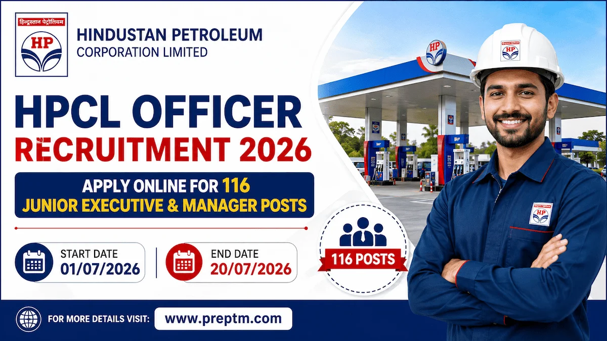 HPCL Officer Recruitment 2026: Apply Online for 116 Junior Executive & Manager Posts